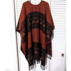 Klaus Duffy Poncho with Fringe, Klaus Duffy Cape, Klaus Duffy Shawl, Wrap